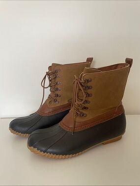 J Sport Men’s Bergen Encore Rubber Duck Boots Brown Size 13